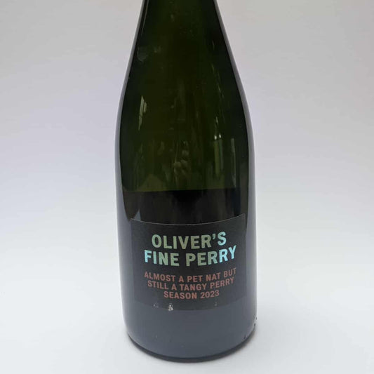 750ml bottle of Oliver's Fine Perry - Almost a Pet Nat But Still a Tangy Perry