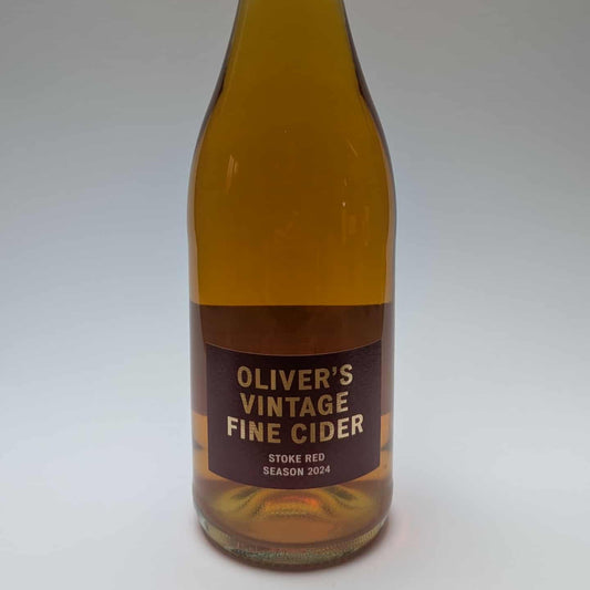 750ml bottle of Olivers Cider Stoke Red Season 2024