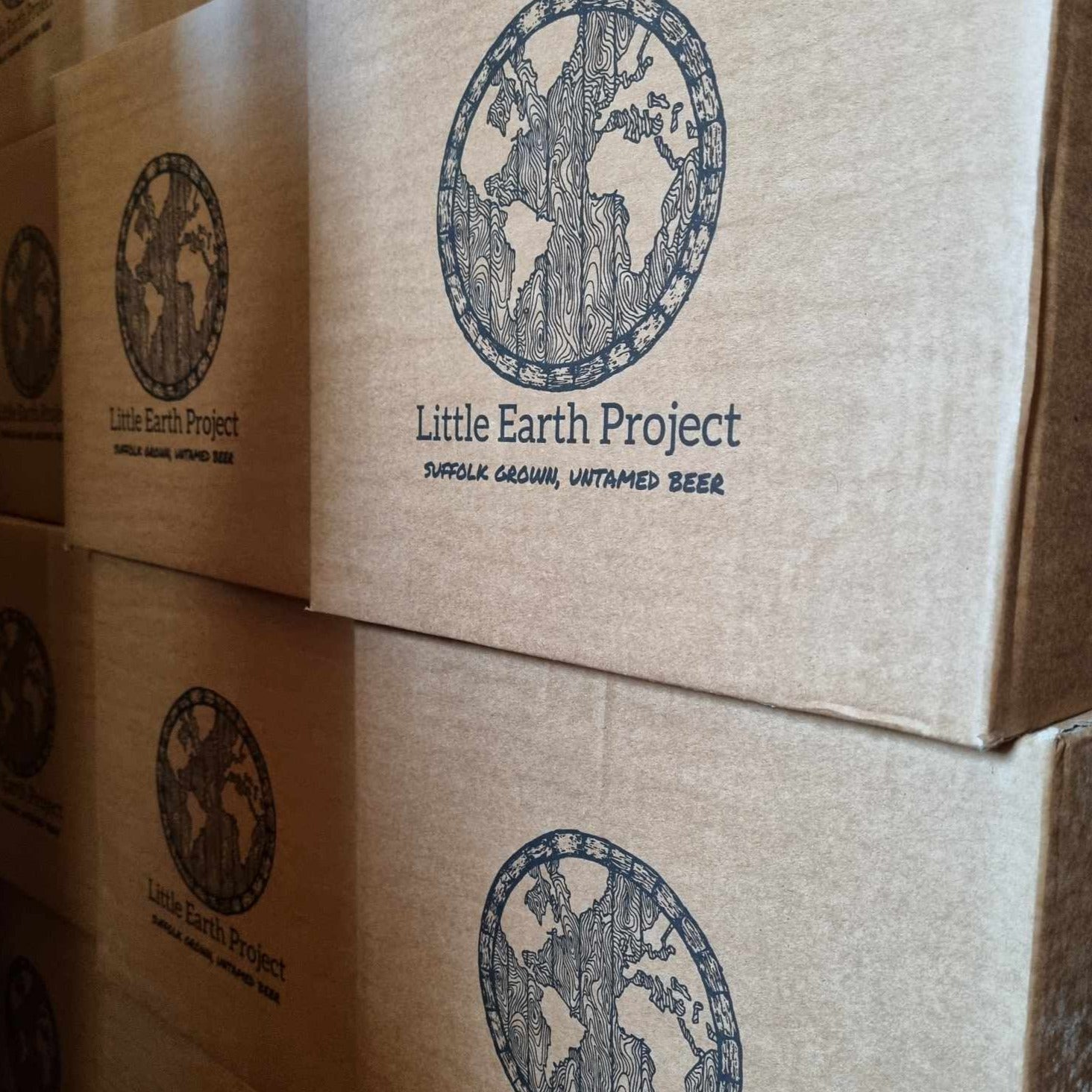 Little Earth Project branded boxes